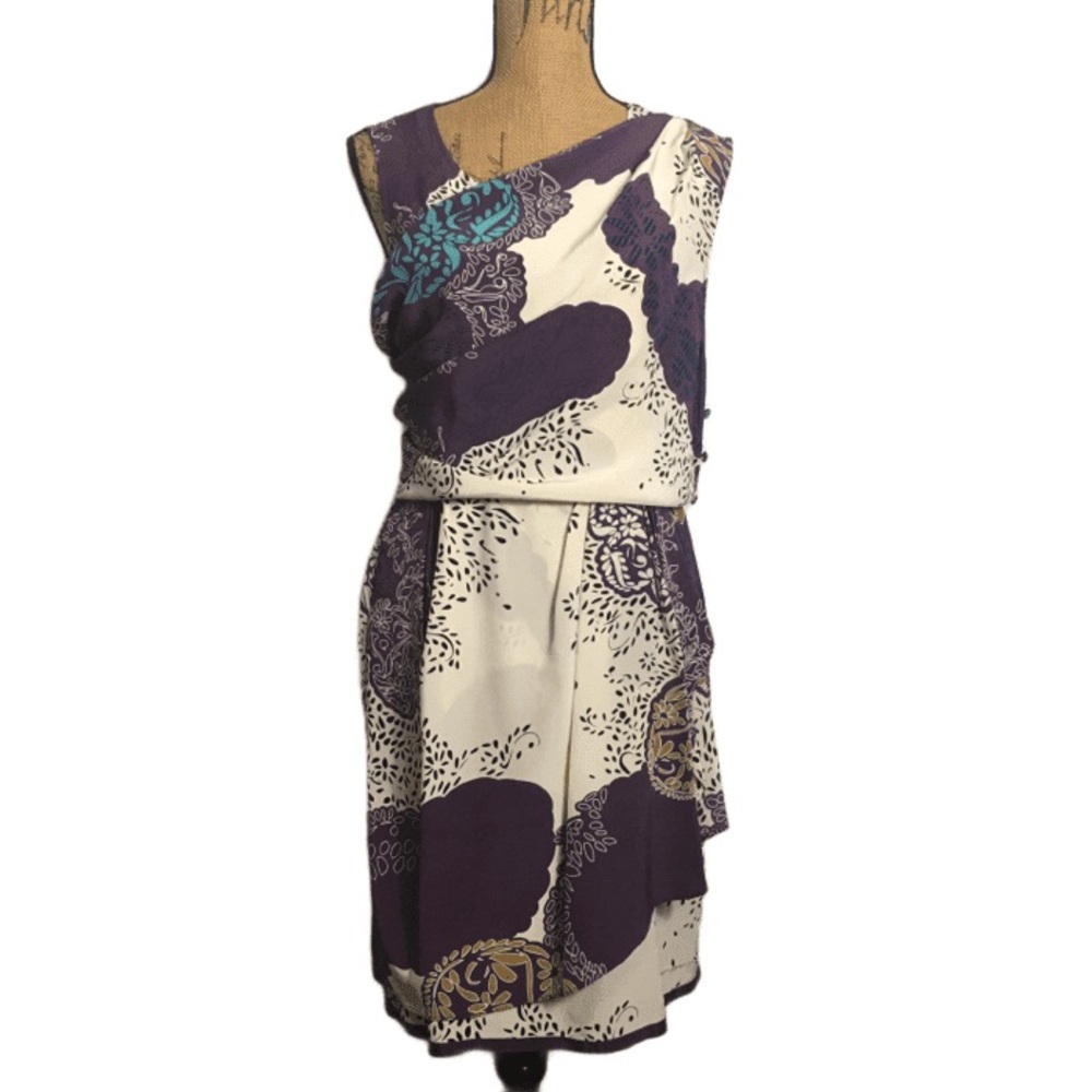 Julie Dillon NY Faux Wrap Sleeveless Dress 8